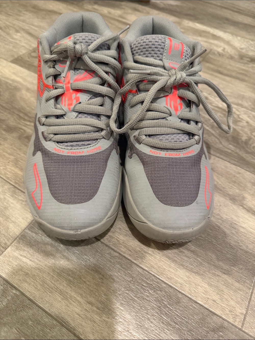 Lamelo Ball, Puma Gray and Coral Accent Sneakers (More in description)! - Picture 2 of 5